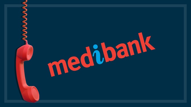 medibank logo and hanging phone receiver
